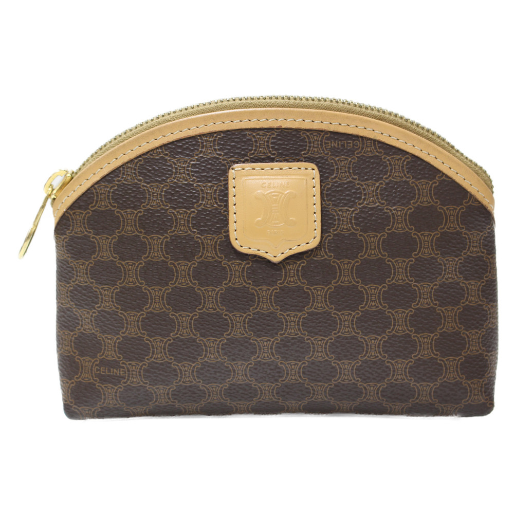 Celine Macadam Pattern Pouch Compact Brown - image 1